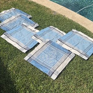 Blue and White Decorative Table Linens